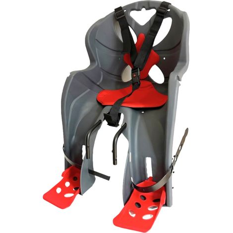 Seggiolino bici anteriore manubrio sedile bambino omologato 15kg grigio antracite 970lui (1/2)