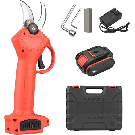 36V Akku-Elektro-Gartenschere, tragbare Gartenschere, Astschneider mit Lithium-Akku-Adapter, ideal für die Gartenarbeit. (1/5)