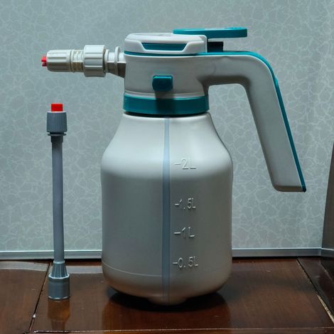 Elektrischer Schaumsprüher, säure- und laugenbeständig – Sprüher zur Desinfektion, Garten- und Autoreinigung mit Gelenkgriff, 1 Stück, Weiß