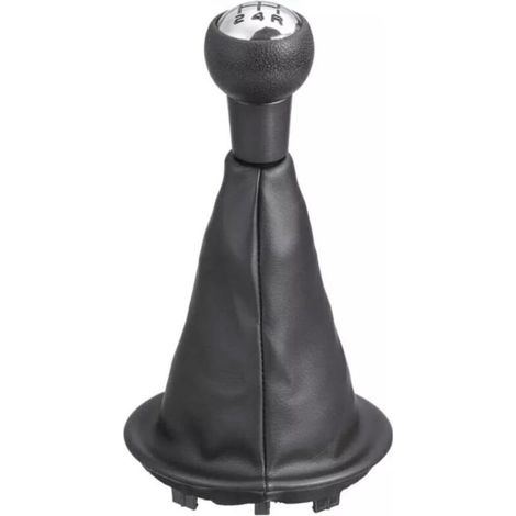 Pomello del cambio manuale a 5 velocità per Berlingo con parapolvere di ricambio per leva del cambio, nero (1/4)