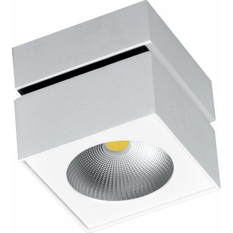 Applique murale LED Rubyc Surface 14W, orientable, interrupteur 40°, température 2700K/3200K/4000K, dimmable TRIAC, blanc mat - Beneito & Faure