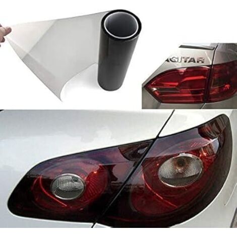 Imperméable Voiture Phare Film Film Teinté pour Phare de Voiture 200x30cm Noir Clair (1/5)
