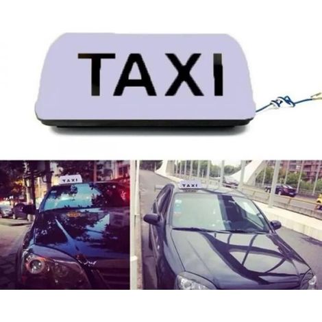Panneau De Signalisation Taxi - Lampe Magnetique Toit Voiture - Lumiere Led Etanche 12 V - 170 X 85 X 65 Mm - 1 Unite (1/3)