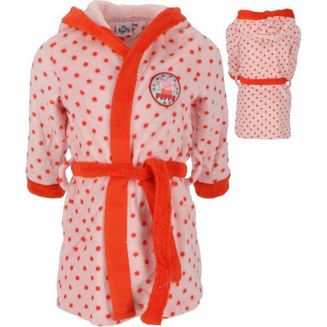 Peppa Pig Komfortabler Kinder-Bademantel in Rosa Ideal für zuhause 98/104 (1/5)