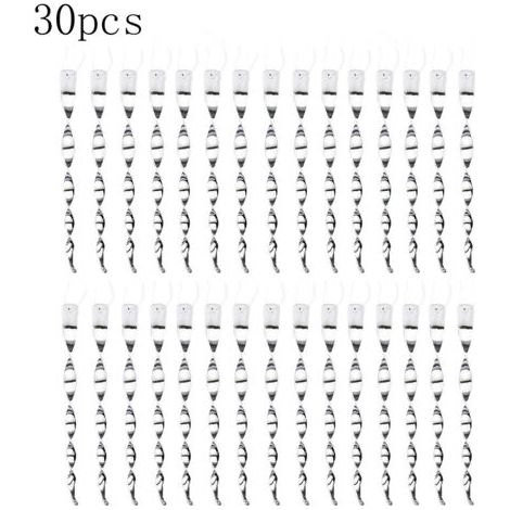 30Pièces Effaroucheur  Oiseaux Repulsif Pigeon 360 Degrés repulsif Oiseaux, Effaroucheur Oiseaux Réfléchissants Spirale, pour Balcon, Arbres Fruitiers, Potager (1/5)