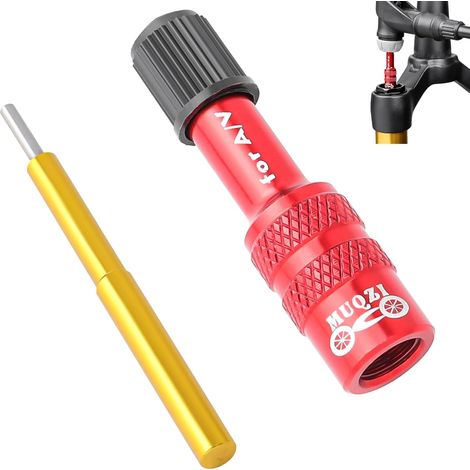 Adaptador de válvula para horquilla de bicicleta, conversor Pressta para bomba de amortiguación, boquilla de aire para extensión, accesorios para inflado de neumáticos de MTB (1/5)