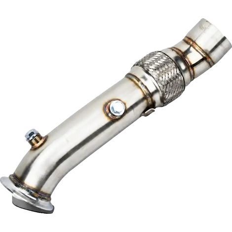 Tubo de escape descendente para turbocompresor sin convertidor catalítico, acero inoxidable, mejora del rendimiento, colectores de escape (1/2)