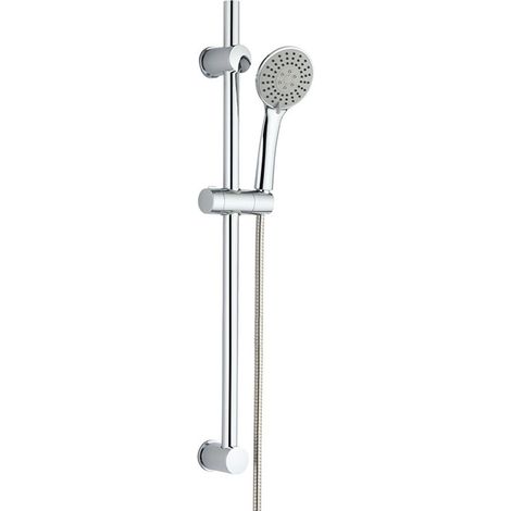 Kibath Barra Ducha con equipo TREN de 65,5 cm acabado CROMO brillo fabricado en latón