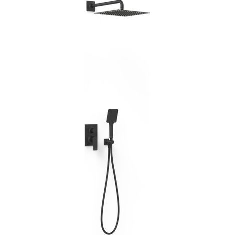 Kit mitigeur encastré 2 voies Rapid‑box pour douche Project Noir mat - TRES 22138004NM
