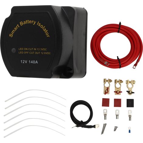 Kit Isolation Batterie Double 12V 140Amp Relais Intelligent Sensible pour ATV UTV 4WD Rzr VR Système de Relais Batterie (1/5)