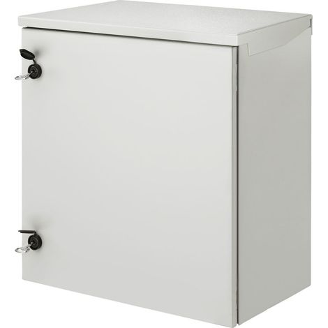 Boîte électrique étanche 60x60x30 cm, certifiée UL NEMA 4, IP65, acier carbone, avec charnière et auvent, usage extérieur/intérieur. (1/5)