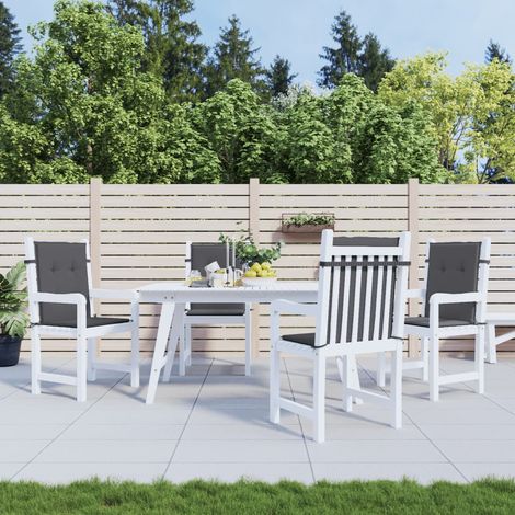 Lot de 4 Coussins de chaise de jardin Coussin de siège Coussins pour Fauteuil de Jardin à dossier bas anthracite DHNET7030609 (1/5)