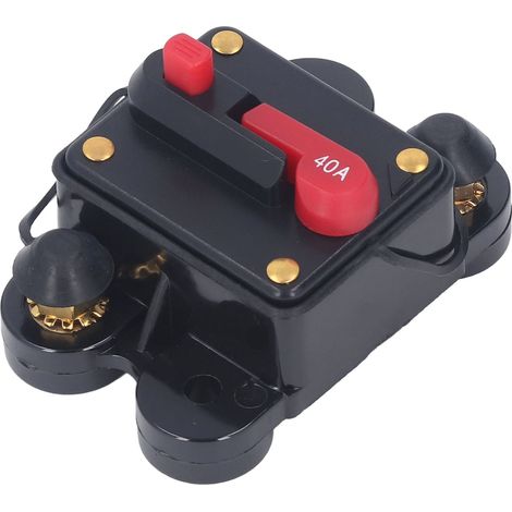 Disjoncteur manuel à réarmement 1/4" pour véhicule 12-48V DC, protection contre les surintensités 40A (1/5)