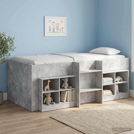 Marco de Cama Alta para Niños 2 pcs Concreto