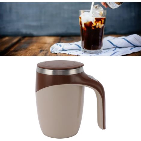 Taza magnética automática – Batidora eléctrica con doble revestimiento de acero inoxidable – Taza de café con función de autoagitación – Función de carga USB – Braun (1/5)