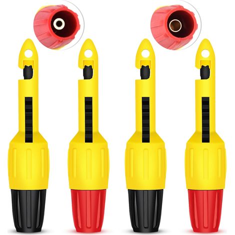 4-teiliges Draht-Piercing-Sonden-Isolations-Piercing-Clip-Set Draht-Piercing-Werkzeug zum Testen von Multimeter-Spannungsthermometern und Voltmetern (2 mm, 4 mm) (1/4)
