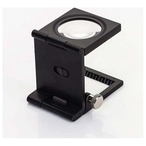 Mini Trois Loupe d'Écran Pliable 10X Loupe en Alliage de Zinc avec Échelle pour Outil de Bijoux Optique Textile 28mm (1/5)
