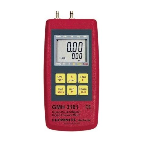 Greisinger GMH 3161-01 Manometro Pressione dell'aria, Gas non aggressivi, Gas corrosivi -0.001 - 0.025 bar (1/2)