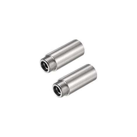 Lot de 2 Rallonges Pommeau Douche en Acier Inoxydable, Bras Extension Robuste pour Douchette Fixe, Tuyau Prolongateur Salle de Bain (1/4)
