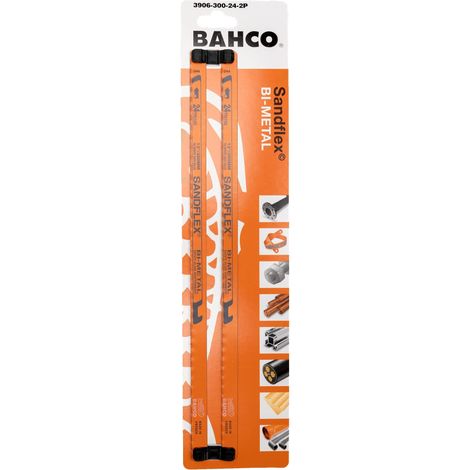 Bahco Sandflex Bimetal Hand Saw Blades – 300mm Length, 24 Teeth, Pack of 2