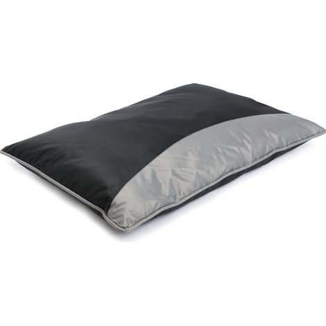 Cuscino Cuccia per Cani e Gatti 90x70 cm da Interno ed Esterno, Materasso Imbottito Sfoderabile, Tessuto Resistente e Facile da Pulire, Nero/Grigio (1/4)