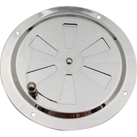 Ersandy – Grille d'aération ronde 125mm en acier inoxydable 316 – Ventilation réglable pour bateaux, garages et mobil-homes – Installation facile (1/5)
