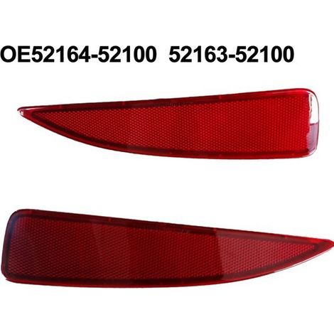 1 Paar Farbe: Rot Material: ABS 52164-52100 52163-52100 Reflektor für hintere Stoßstange (1/4)