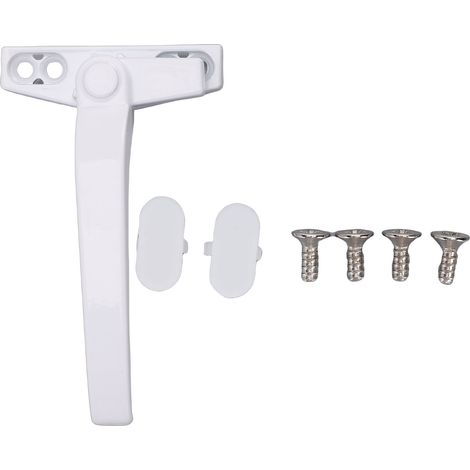 Ortviai Poignée de Fenêtre - Bras de Serrage Reversible Verrouillage Alliage Aluminium Blanc Paire
