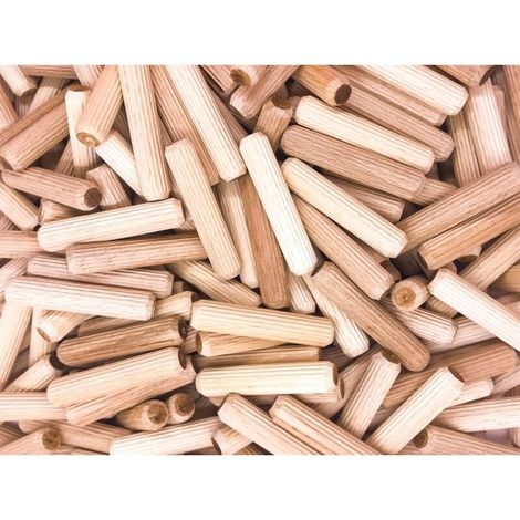 400 Stück 8 mm x 40 mm Holzdübel - massive Buchenholzdübel, ideal für die Holzbearbeitung - geeignet für Bohrschablonen/Bohrführungen
