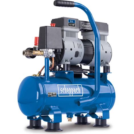Kompressor HC08Si Scheppach - 1,5PS 162 l/min Ansaugleistung 6 L 8 Bar ölfrei