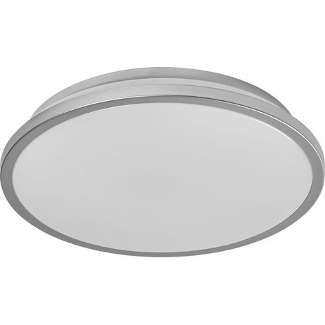 OSRAM Plafonnier LED ORBIS DUBLIN 300mm, argent, 16W, 2000lm, blanc chaud, répartition lumineuse très homogène, longue durée de vie, module LED non remplaçable, rond, IP20, 3000K. (1/4)