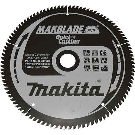 Makita B-32633 Kreissägeblatt TCT 260 x 30 mm 100T Holz (1/2)