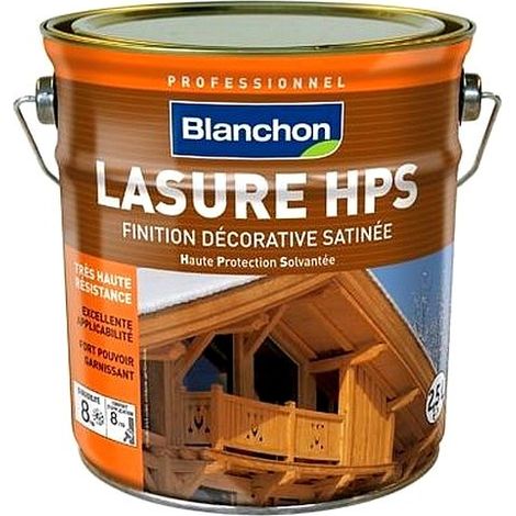 Blanchon – Lasure extérieure satinée haute protection 2,5L – Pour bois dur et teck – Finition lessivable – Rendement 16m²/L