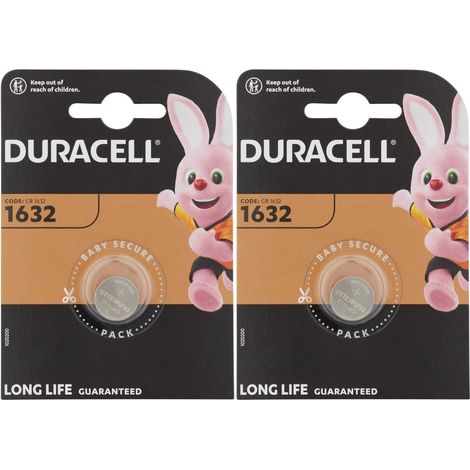 2 x Duracell 1632 (2 ampoules de 1 batterie) 2 piles (CR1632) 2