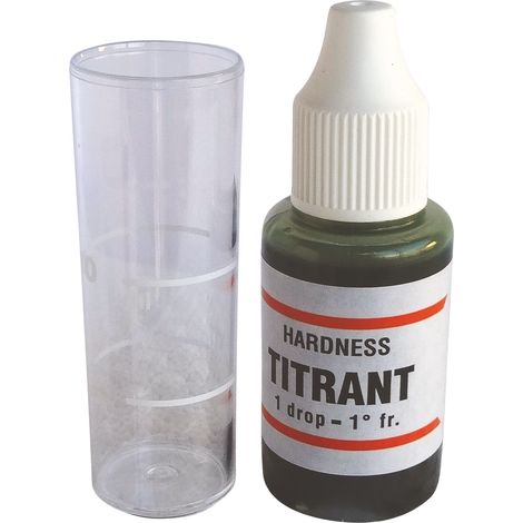 Test de dureté de l'eau – Analyse de l'eau de piscine – Flacon 10ml pour plus de 20 mesures – Solution test simple d'utilisation