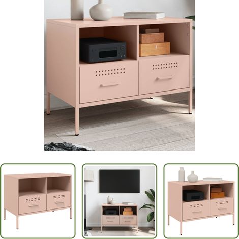 vidaXL Stahl-Schrank - TV-Schrank Rosa 68x39x50,5 cm Stahl (1/5)