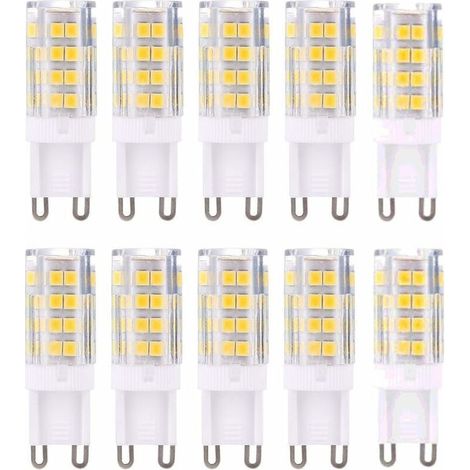 G9 LED-Lampen, Warmweiß 3000K 5W G9 LED-Lampe, Lichtleistung entspricht 40W Halogenlampen, 420 Lumen, nicht dimmbar, 10er-Packung [Energieklasse A+]