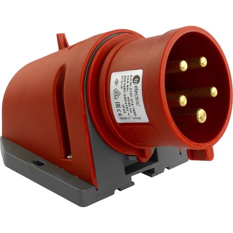 Spina di alimentazione per montaggio superficiale CEE 5P 32A 400V IP44, spina industriale (1/5)