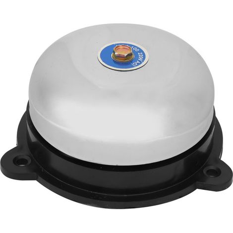 Sonnette électrique en acier inoxydable de 10 cm (4 po), à frappe intérieure, sans étincelles, 220 V, 10 W, pour signal sonore. (1/5)