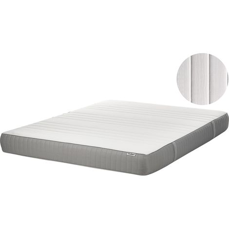 Colchón de látex firme duro con funda extraíble de poliéster con cremallera blanco 160 x 200 cm Fantasy (1/5)