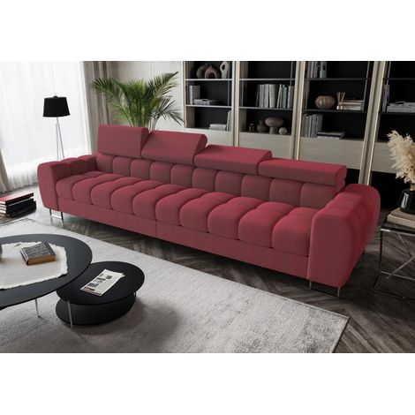 Big Sofa Sofa 4-Sitzer BASTIEN Megasofa in Stoff Gemma Rot (1/2)
