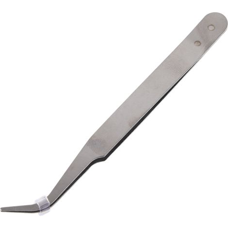 Pince à épiler en acier inoxydable, 2 types, pour ongles et manucure, outils de soin courbés (1/5)