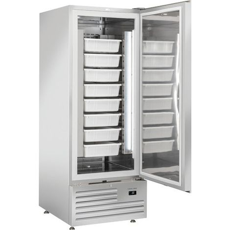 Armoire réfrigérée GN2/1 pour poissons 600L moteur inférieur acier inoxydable alarme filtre amovible - Cool Head (1/5)