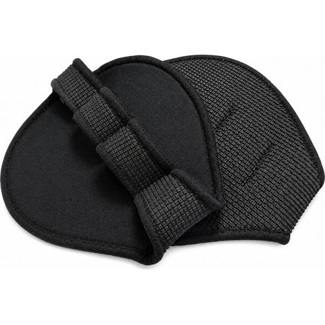 Pack de 2 gants de gym demi-doigts, Coutures noires, Gants d'entraînement avec prise (1/5)
