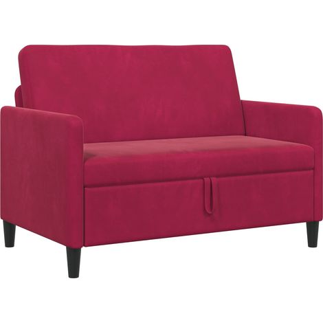Divano con Storage Rosso Vino 122 x 78 x 87 cm Poliestere vidaXL (1/5)