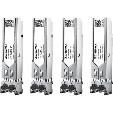 Módulo de fibra óptica, transferencia de datos de alta velocidad, diseño plug and play, 4 unidades de 1,25 G. (1/2)