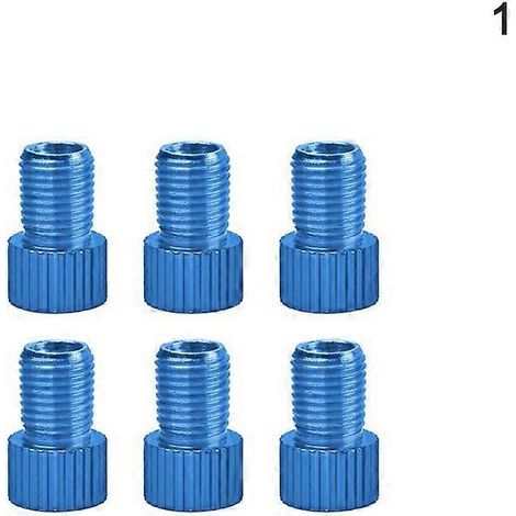 Lot de 6 valves PRESTA en aluminium pour vélo, compatibles avec les valves SCHRADER de voiture. Adaptateur pour chambre à air de vélo, outil de gonflage et pompe.