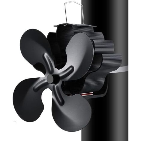 Wood Stove Fan,4 Blades Heat Powered Fireplace Fan,for Gas/Pellet/Logs (1/5)