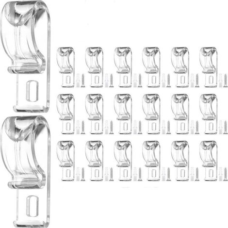 Ensemble de 20 pièces de guide-chaîne/cordon de sécurité transparent pour volets roulants — avec vis, adapté aux volets roulants (1/5)