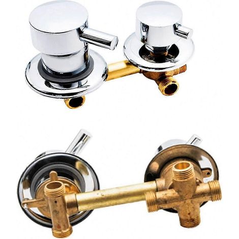 Mitigeur thermostatique en laiton massif 2/3/4/5 voies pour douche, baignoire et hammam. Filetage 4 voies 9 cm (1/5)